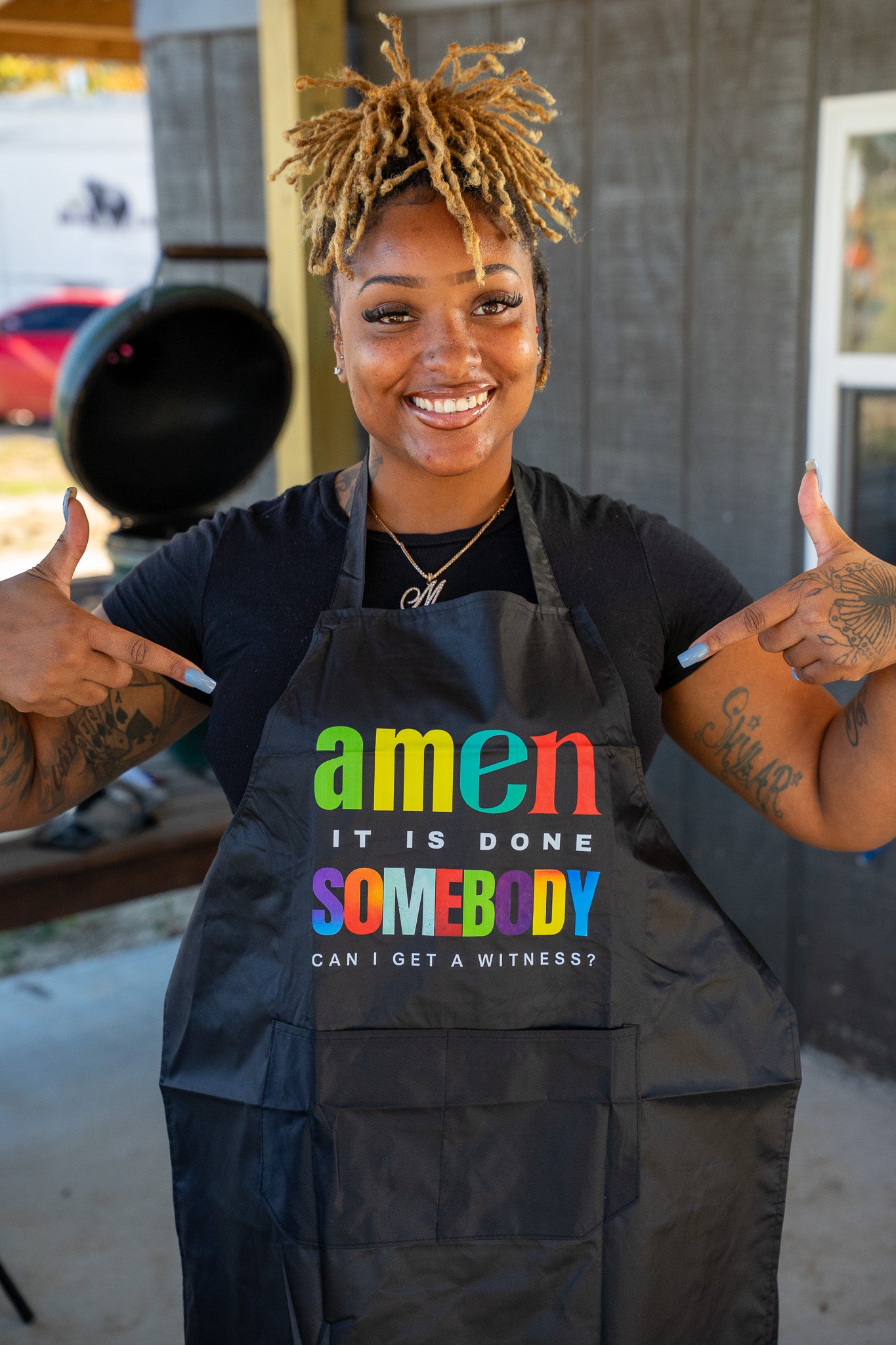 Amen Somebody® Women’s Faith & Flavor Apron – “It Is Done, Can I Get a Witness?”
